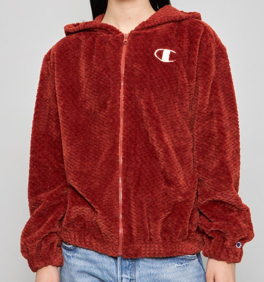Champion Hoodie Fleece Jacket Zip Up Size Medium